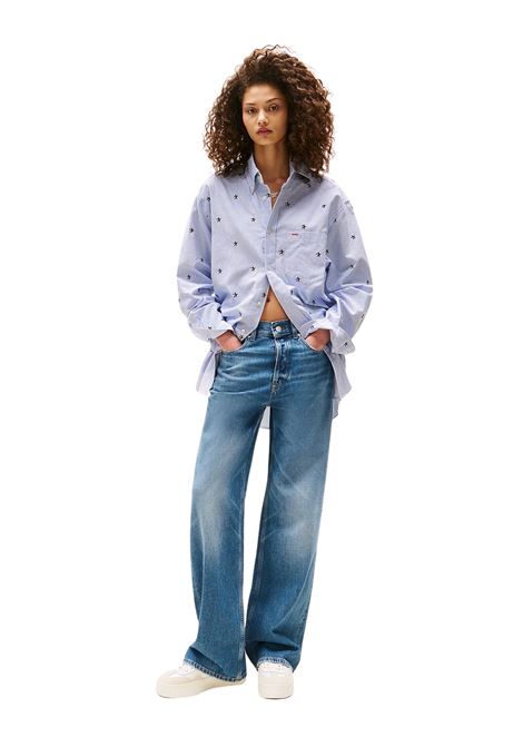Jeans Tommy Girl relaxed fit a vita bassa<BR/>